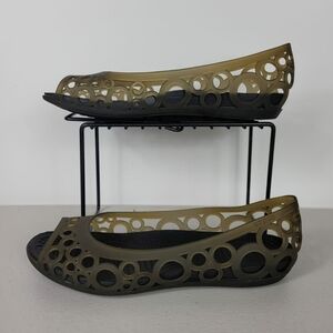 Crocs Slip on Loafers flats shoes Sandals Sz 6 Woman's green olive